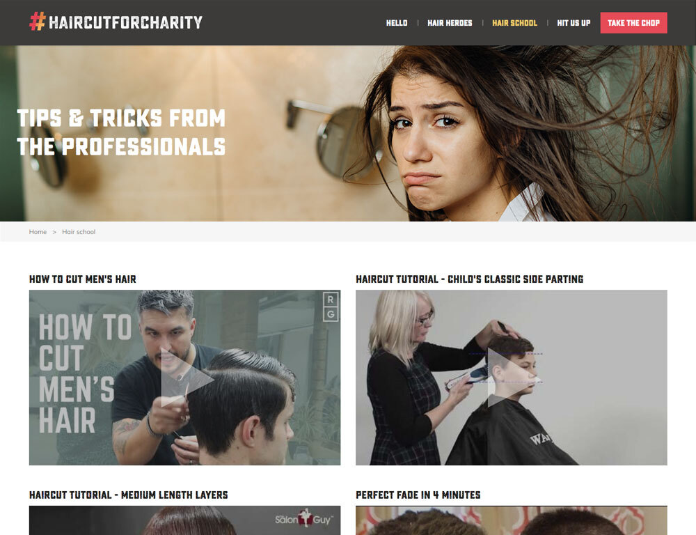 #Haircutforcharity - Screengrab 3