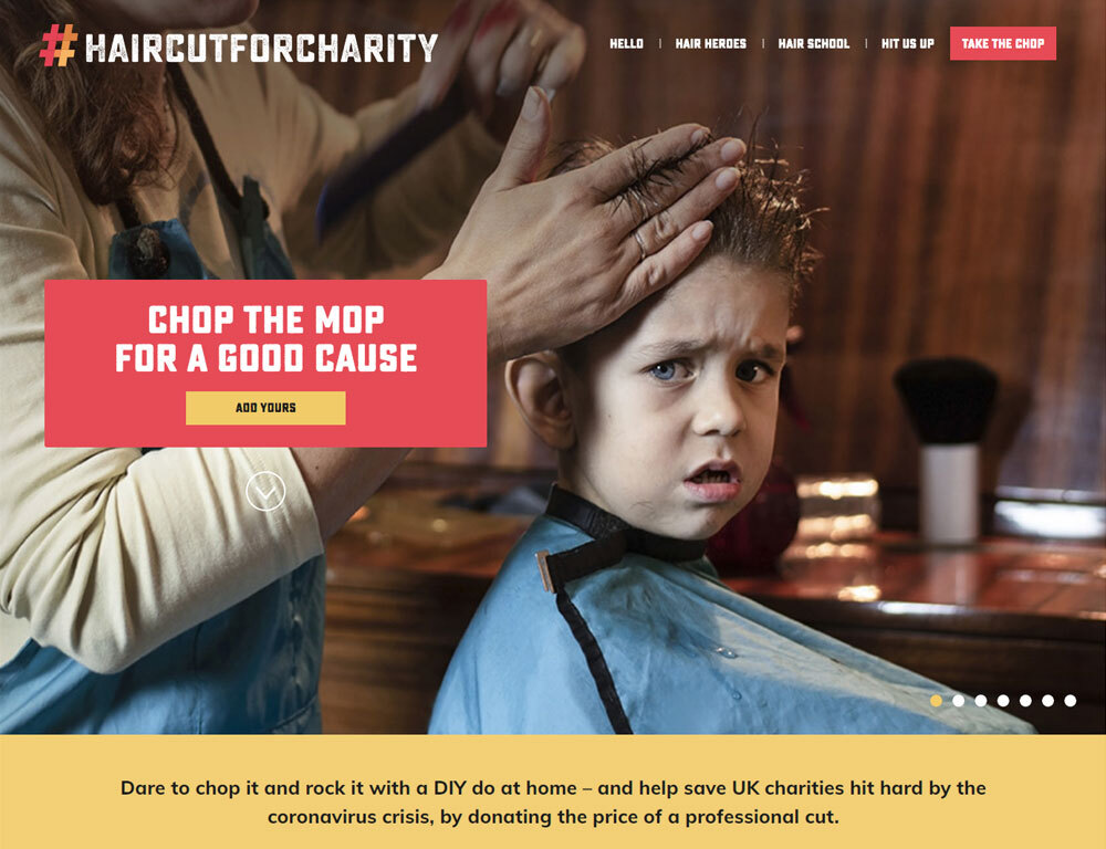 #Haircutforcharity - Screengrab 2